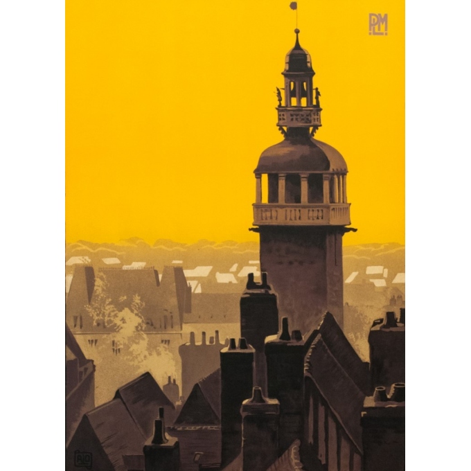 Vintage travel poster France - Moulins sur Allier - Charles Hallaut - 1922 - 39.37 by 24.41 inches - View 2