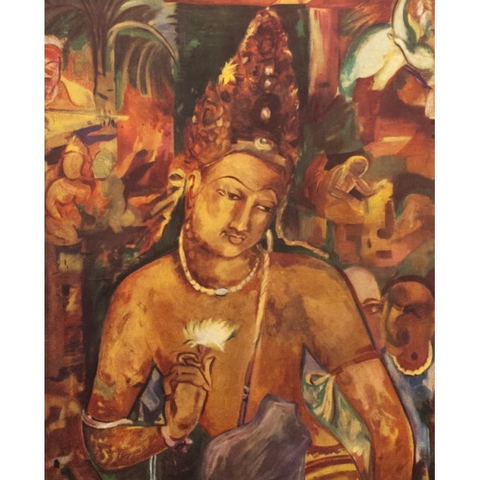 Vintage travel poster - Ajanta India - 1957 - 39.37 x 24.61 inches - View 2