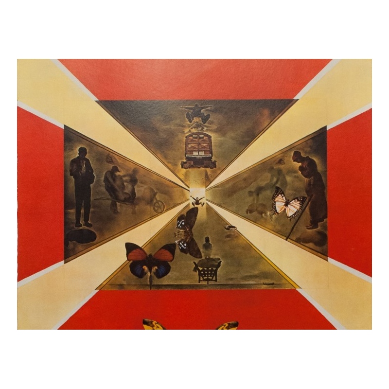 Affiche originale de voyage - Dali - 1970 - Roussillon French Railways - 99 par 62.5 cm - Vue 2