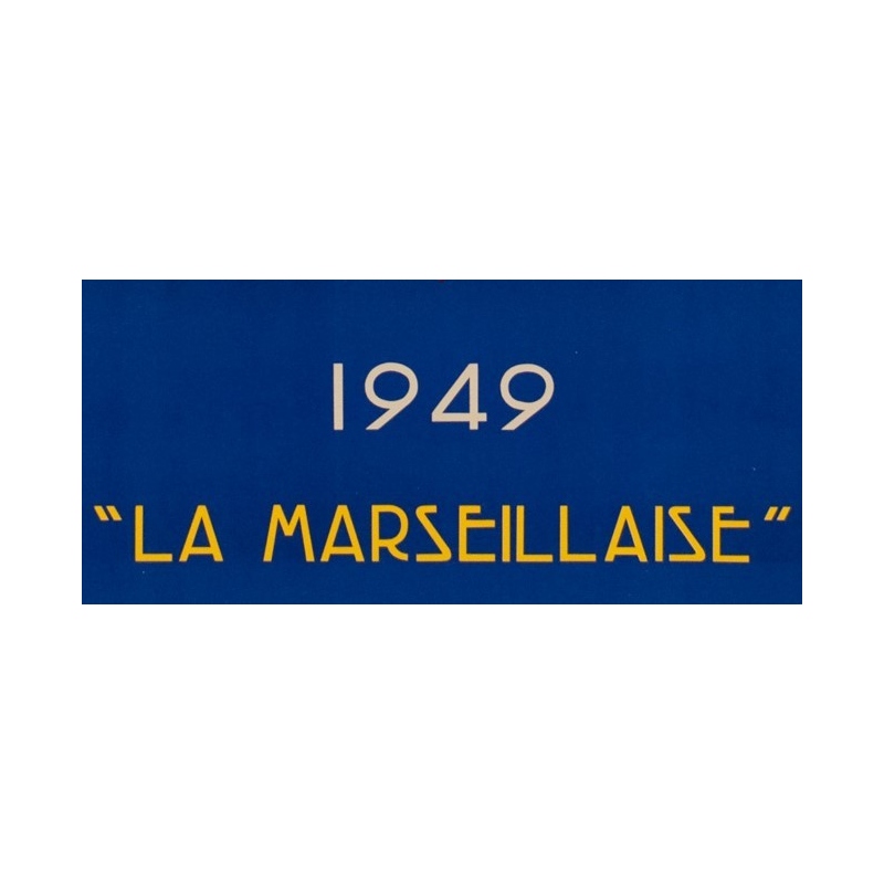 French vintage travel poster - Messagerie Maritime - R.Souli - 1949 - La Marseillaise - 38.58 by 24.21 inches - view 3