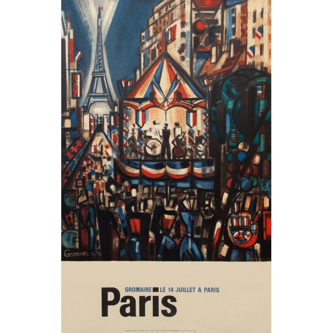 Vintage poster of show - Gromaire - 1956 - 14th july in Paris - 38.19 by 24.02 inches Vintage poster of show - Gromaire - 1956 - 14th july in Paris - 38.19 by 24.02 inches