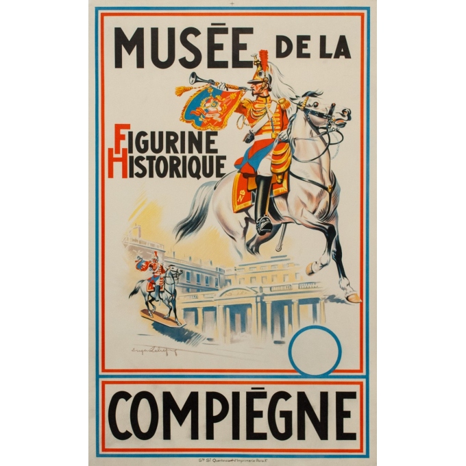 Affiche ancienne Eugène Zéliep - 1955 - Musée Figurine Historique - 39.17 by 24.41 inches