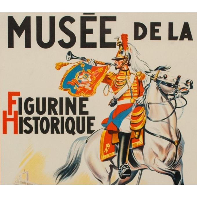 Affiche ancienne Eugène Zéliep - 1955 - Musée Figurine Historique - 99.5 par 62 cm - Vue 2