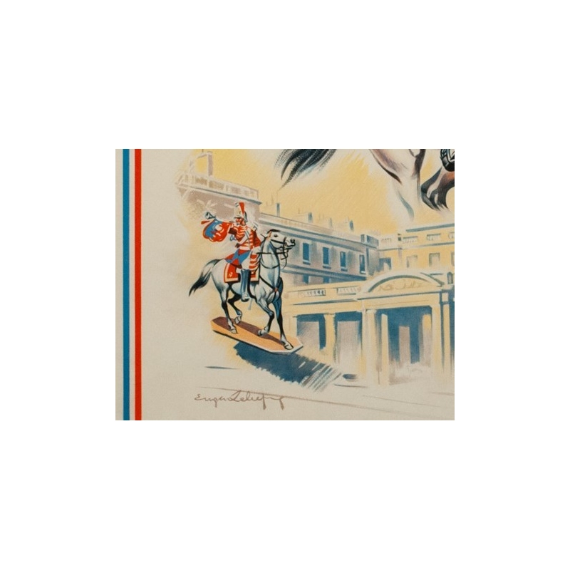 Affiche ancienne Eugène Zéliep - 1955 - Musée Figurine Historique - 39.17 by 24.41 inches - View 3