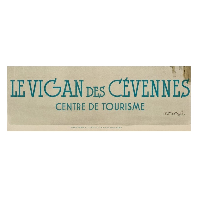 Vintage travel poster PLM - Montagus - Le Vigan des Cévennes - 1925 - 39.37 by 24.41 inches - View 3