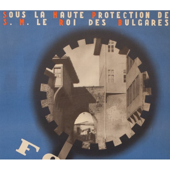 Affiche ancienne d'exposition - Foire de Plovdiv - Yvan Penkoff - 1938 - 95 par 62 cm - Vue 2 Affiche ancienne d'exposition - Foire de Plovdiv - Yvan Penkoff - 1938 - 95 par 62 cm - Vue 2