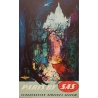 Vintage travel poster - Paris by SAS - Nielsen - 1965 - 39.96 by 24.41 inches