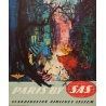 Affiche ancienne de voyage - Paris by SAS - Nielsen - 1965 - 101.5 par 62 cm - Vue 3
