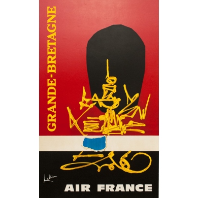 Affiche originale Air France Grande-Bretagne Georges...