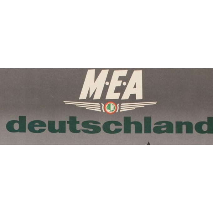 Affiche originale de voyage - MEA - Deutschland - Auriac - 1960 - 80 par 53 cm - Vue 2