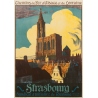 Vintage french travel poster - René Allenbach - 1910 - Strasbourg - 41.73 by 29.53 inches