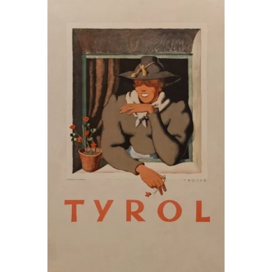 Vintage travel poster- Tyrol - Trouyer - 1935 - 37.40 by 24.41 inches