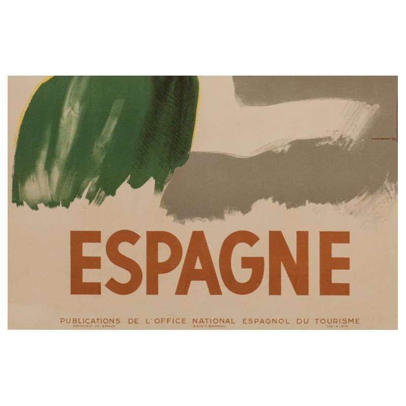 Vintage travel poster - Nuvall - Espagne - 1950 - 38.98 by 24.21 inches - View 3