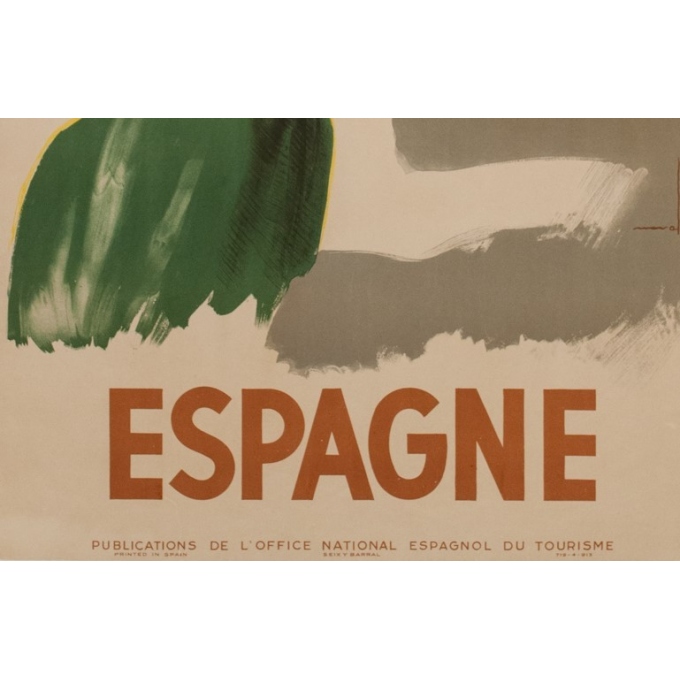 Vintage travel poster - Nuvall - Espagne - 1950 - 38.98 by 24.21 inches - View 3