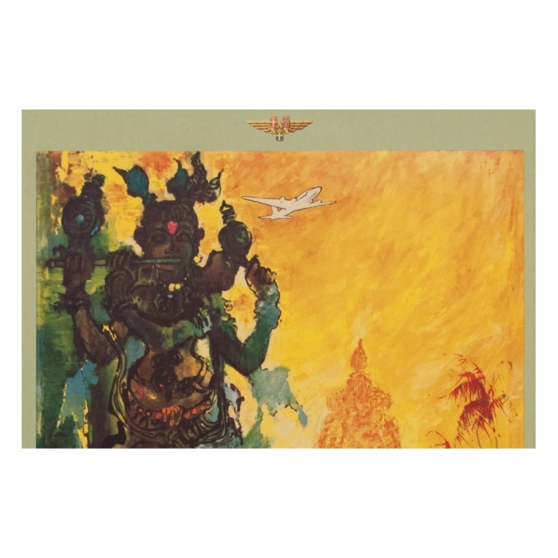 Vintage travel poster - India - Nielsen - 1965 - 38.39 by 23.62 inches - view 2