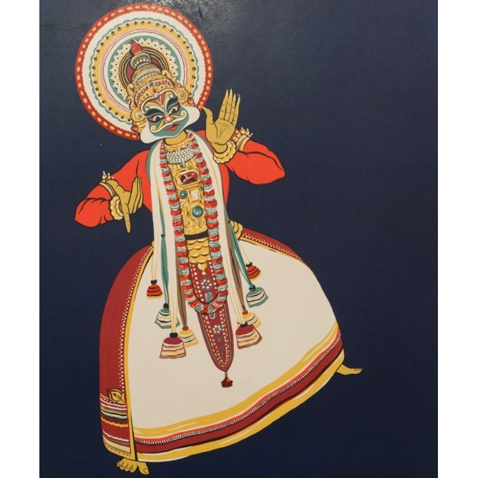 Original travel poster Kathakali India - 1958 - 39.76 by 24.80 inches - View 2