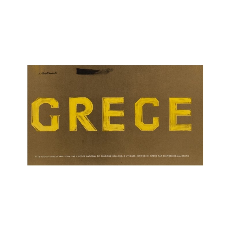 Original travel poster - Grece - L. Montessanto - 39.76 by 27.17 inches - view 3