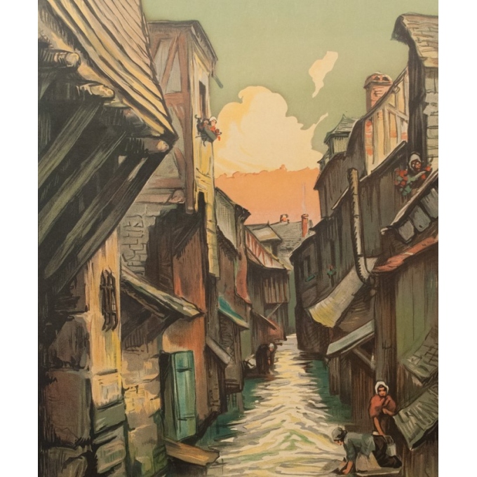Vintage travel poster - Charles Hallaut - La Venise Normande France - 41.73 by 29.13 inches - View 3 Vintage travel poster - Charles Hallaut - La Venise Normande France - 41.73 by 29.13 inches - View 3