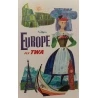 Original travel poster - TWA - D. Klein - 1970 - Europe - 39.76 by 25.20 inches