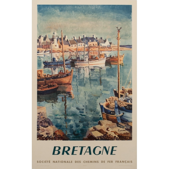 Affiche ancienne SNCF - Vretagne - Ceria - 1957 - 100 par 62 cm