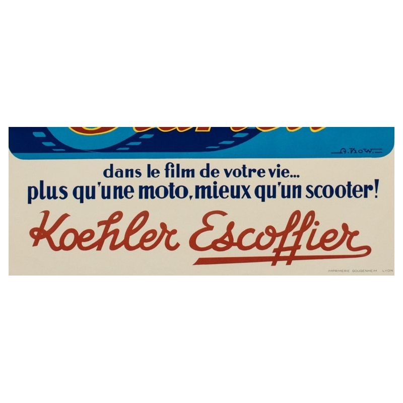 Affiche ancienne de publicité - A.Kow - 1950 - Starlett - 120 par 80 cm - Vue 3