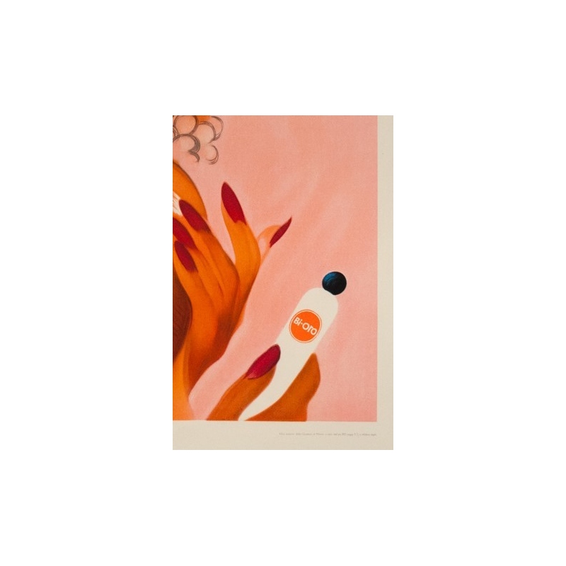 Affiche ancienne publicitaire de Glaser 1960 - Crème solaire Bi-oro - vue 2