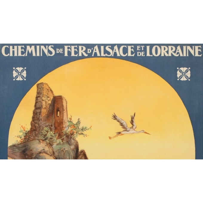 Affiche ancienne voyage - Koaufemann - 1920 - l'Alsace La Plaine - 103.5 par 75 cm - Vue 2