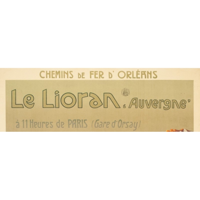 Vintage travel poster - Henri Tolart - 1909 - Le Lioran-Auvergne - 40.7 by 28.9 inches - View 2