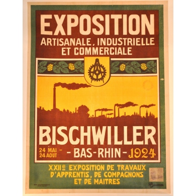 Original french vintage poster Bischwiller 1924