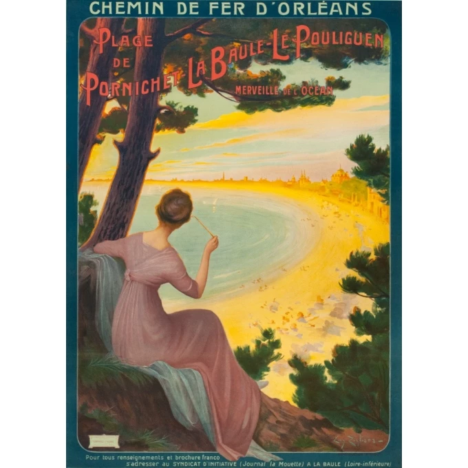 Affiche ancienne de voyage - Henri Tolart - 1909 - Le Lioran-Auvergne - 103.5 par 73.5 cm