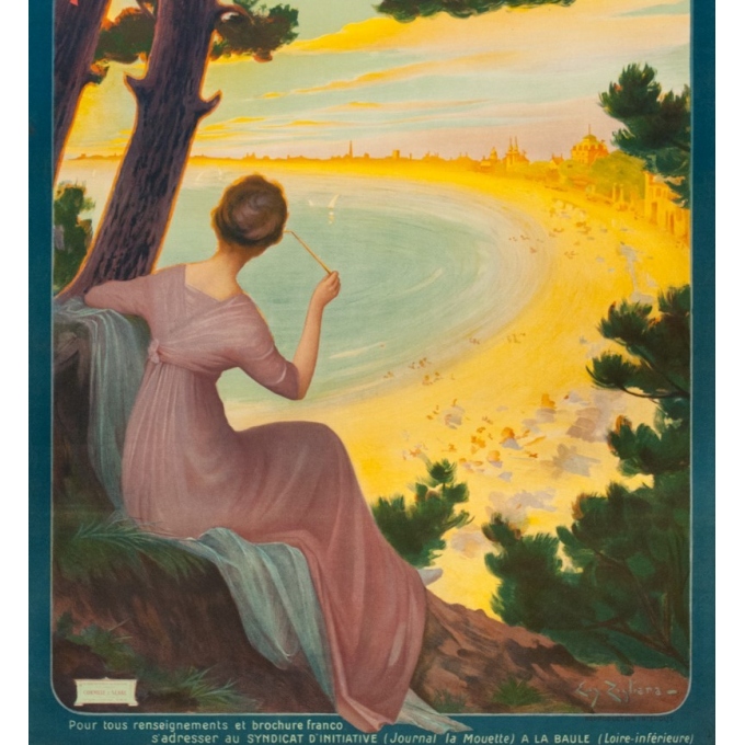 Affiche ancienne de voyage - Henri Tolart - 1909 - Le Lioran-Auvergne - 103.5 par 73.5 cm - Vue 3