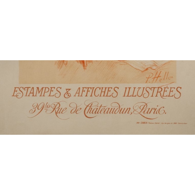 Vintage advertising poster - P.Paul Helleu - Ca1900 - Edition sagot-Estampes et affiches illustrées - 40.7 by 28 inches - View 4