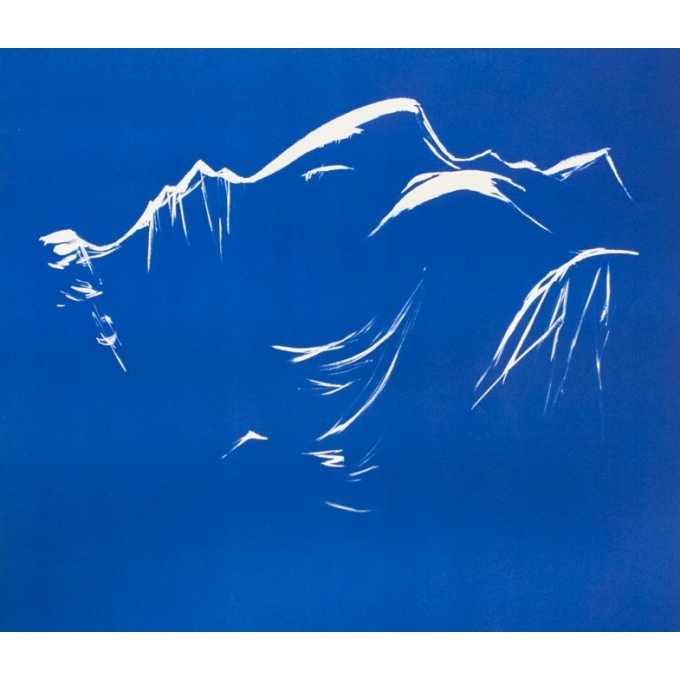 Vintage travel poster - Y.Laty - Ca 1960 - Mont Blanc- - 38.4 by 24.8 inches - View 3