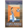 Vintage travel poster - Pierre Fix masseau  - 1980 - Venise-simplon-Orient express- - 38.8 by 24.6 inches