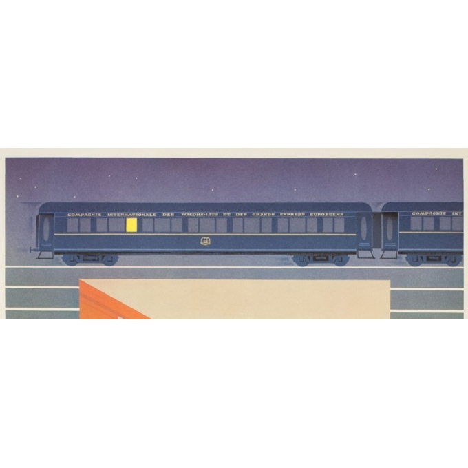 Vintage travel poster - Pierre Fix masseau  - 1980 - Venise-simplon-Orient express- - 38.8 by 24.6 inches - View 2