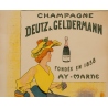Affiche ancienne de publicité - P.Narey - 1900 - Champagne Deutz & Geldermann - 106 par 75 cm - Vue 2