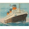 Affiche ancienne de voyage - Albert Sebille - 1930 - SS Paris French Line - 107 par 75 cm - Vue 2