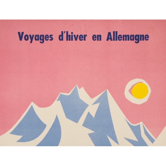 Affiche ancienne de voyage - Strom - 1960 - Voyage d'hiver en Allemagne - 100 par 63 cm - Vue 2