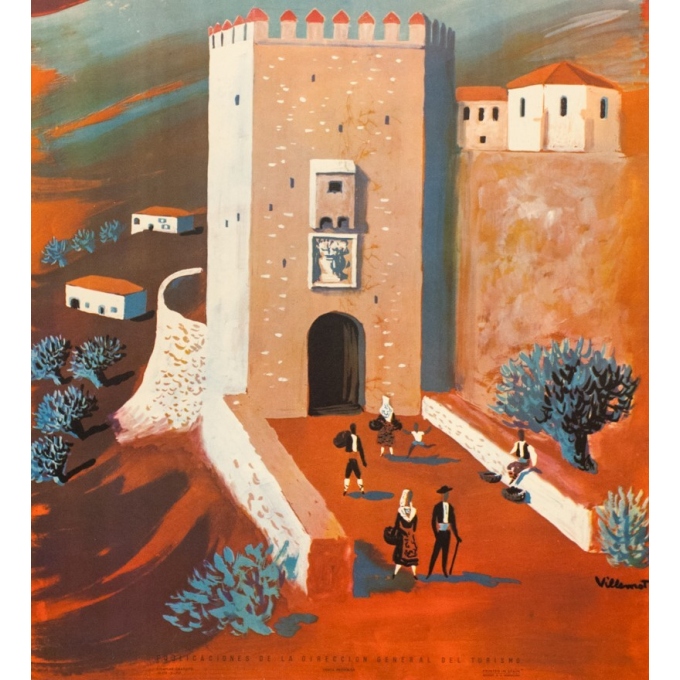 Affiche ancienne de voyage - Villemot - 1959 - España - 100 par 62 cm - Vue 3