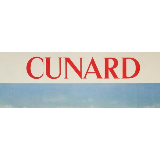 Affiche ancienne de voyage - anonyme - 1950- Cunard Etats-Unis Canada - 120 par 63.5 cm - vue 2