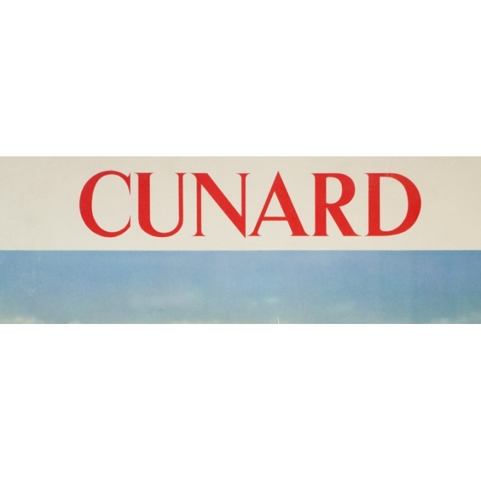Vintage travel poster - anonyme - ca 1950 - Cunard-Etats-Unis- Canada - 47.2 by 25 inches - view 2