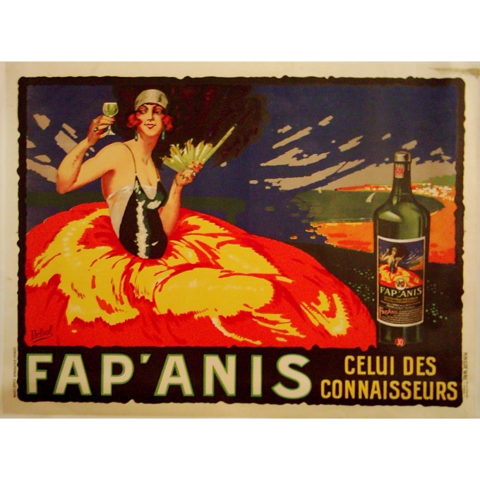 Fap Anis affiche ancienne Elbé Paris