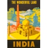Affiche ancienne de voyage - anonyme - 1958- The wondurfull land - India - 162.5 par 99.5 cm - Vue 2