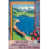 Vintage travel poster - Hans jegerlehner - 1950 - Switzerland-Suisse-Bergwald - 39.2 by 25.2 inches