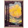 Affiche ancienne de voyage - Roger Soubie - 1925 -  PLM En Tarentaise - 109 par 76 cm