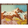 Vintage travel poster - Julien Lacaze  - 1910 - La Meije- Versant de la Grave - 42.1 by 30.7 inches - View 2