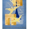Vintage travel poster - Paul Colin - 1946 - Paris-  - 38.6 by 24 inches - 3