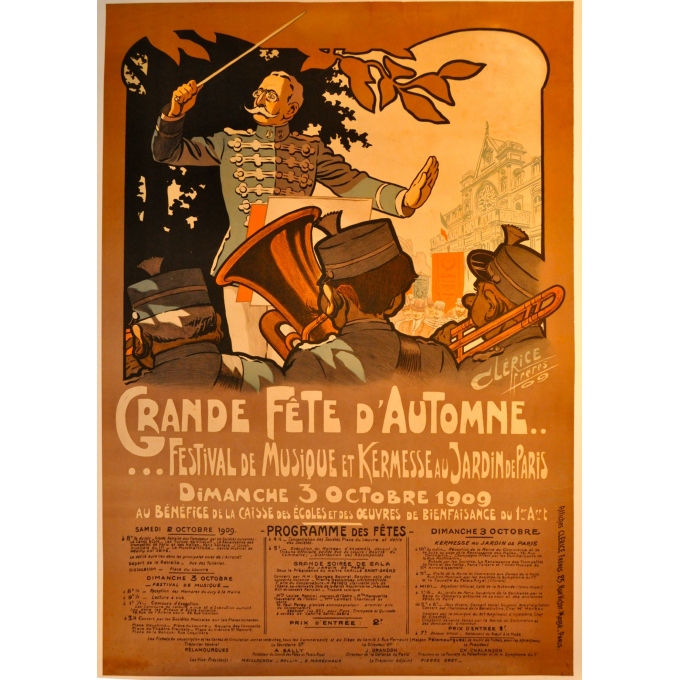 Grande fête d'automne affiche Clarice 1909