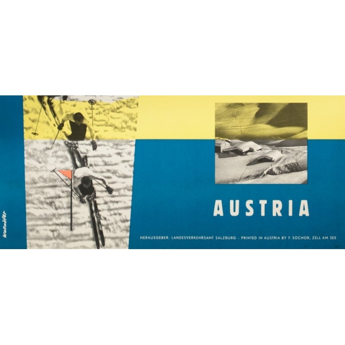 Vintage travel poster - Wallnöfer - 1960 - Salsbourg-Autriche - 33.1 by 23.2 inches - 2 Vintage travel poster - Wallnöfer - 1960 - Salsbourg-Autriche - 33.1 by 23.2 inches - 2