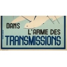 Affiche ancienne de publicité - warener & Gile - 1940- Engagez-vous dans l'Armée des transmissions- - 100 par 65 cm - 2